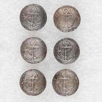 Texas Navy Silver Cuff Buttons (set of 6)