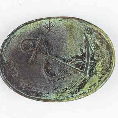 Navy Copper Belt Buckle