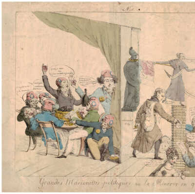 Grandes Marionettes Politiques ou la Minerve en Goguettes [Lithograph]