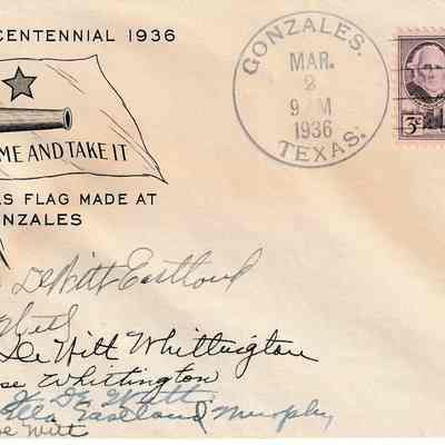 Texas Centennial Stamp Designers Signed [First Day Cover]