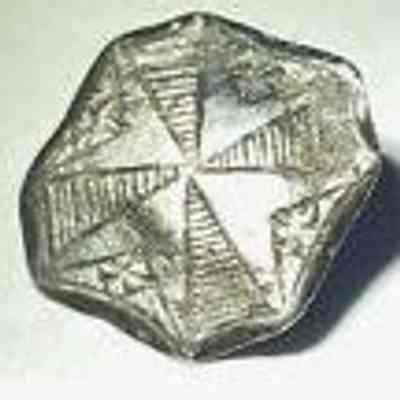 Silver Catholic Cross Button