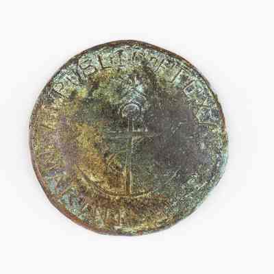 Republic of Texas Marine Corps Copper Overcoat Button