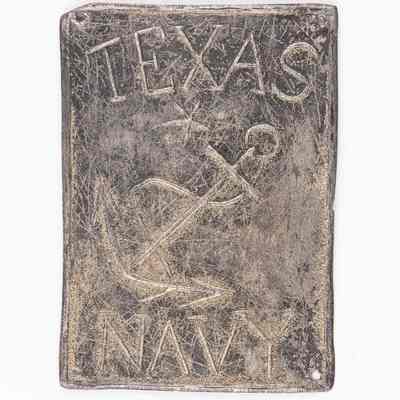 Texas Navy Silver Hat Plate