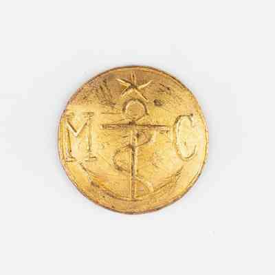 Marine Corps "MC" Gold Overcoat Button