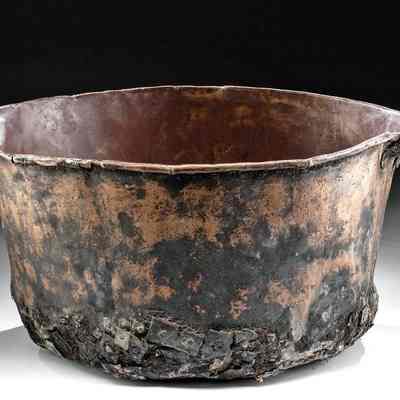 Large 19th Century Texan Copper Cook Wash Basin