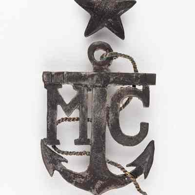 Texas Marine Corps Silver "MC" Emblem & Star