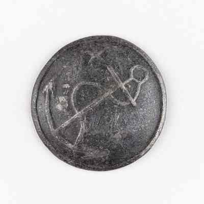 Navy Silver Coat Button