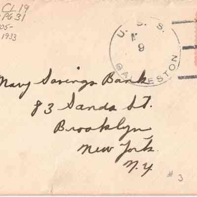USS Galveston (CL 19) “Navy Savings Bank” [Cover]