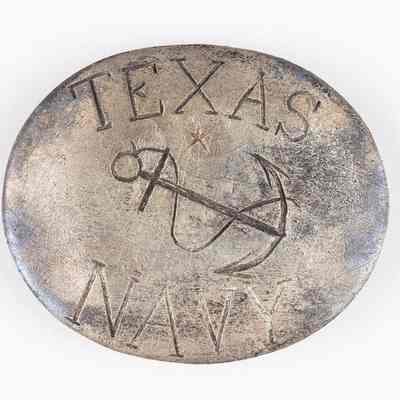 Texas Navy Silver Belt Buckle
