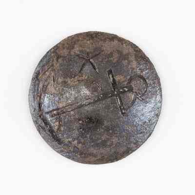 Navy Silver Coat Button