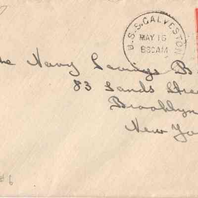 USS Galveston (CL 19) “Navy Savings Bank” [Cover]