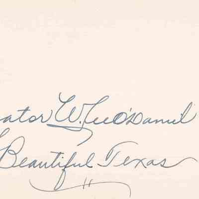 William "Pappy" O'Daniel [Signature]