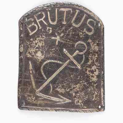 Brutus Silver Domed Hat Plate