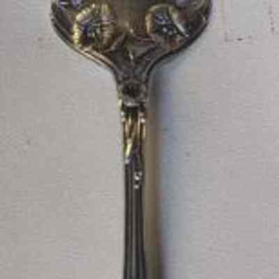 Alvin Corp Sterling Silver Large Cold Meat Fork