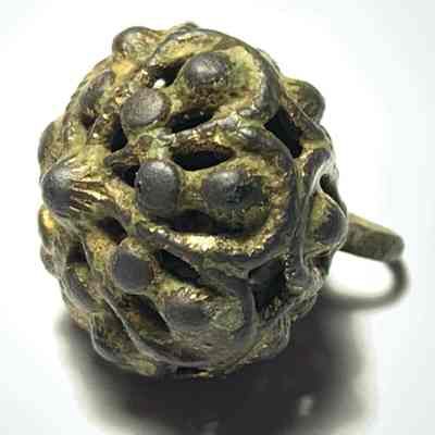 French Military Doublet Button - Jean Rebault Fleet Matanzas Massacre Site (101)