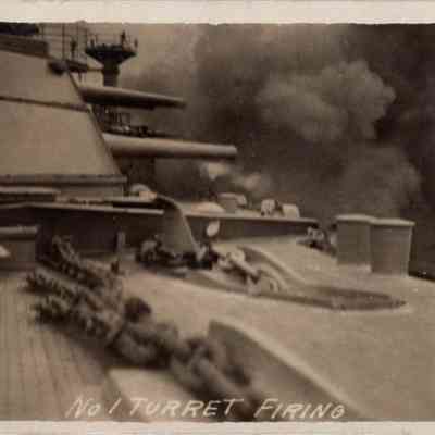 USS Texas (BB 35) 14" Gun [Postcard}