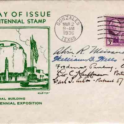 Texas Centennial Stamp Designers Signed [First Day Cover]