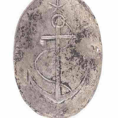 Marine Silver Hat Plate