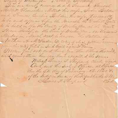 Jesse Bartlett Heirs [Court Summons]