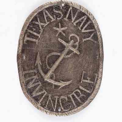 Texas Navy Invincible Silver Hat Plate