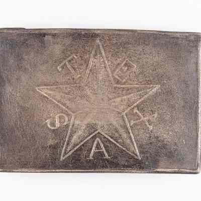 Texas Army Silver Belt Buckle