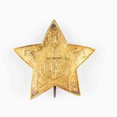 Texas Marine Corps "MC" Gold Hat Star Pin