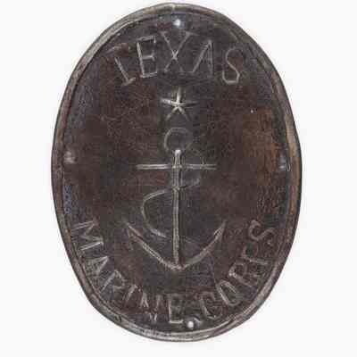 Texas Marine Corps Silver Hat Plate