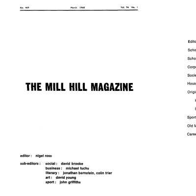 Mill Hill School Magazine, vol.94