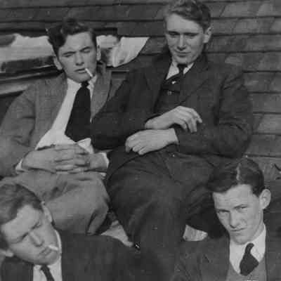 4 boys on Collinson House roof