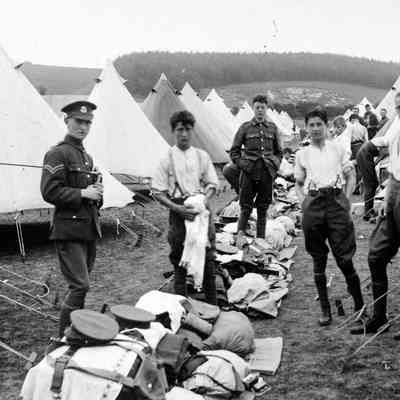 OTC camp, boys, tents, kit