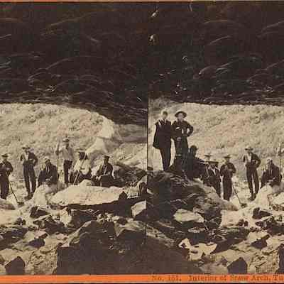 Interior of Snow Arch Tuckermans Ravine Aug 14, 1862