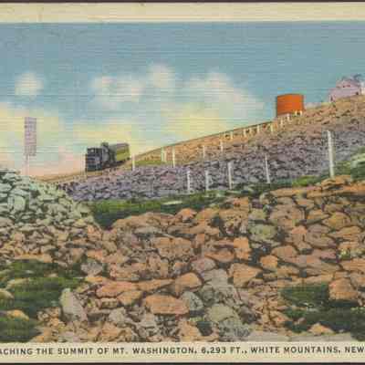 Approaching the summit of Mt. Washington, 6,293 ft, White Mountains, N.H.