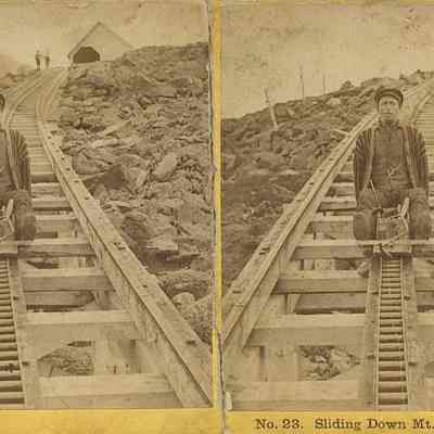 Sliding Down Mt. Washington Railroad