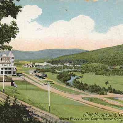 White Mountains NH, Mount Pleasant and Fabyan House from Bretton Woods