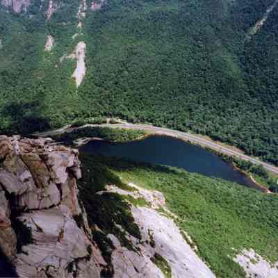 Aerial View from Cannon Mountain looking over Profile Lake
