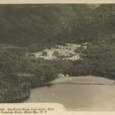 The Profile House, from Artist's Bluff Franconia Notch White Mts NH