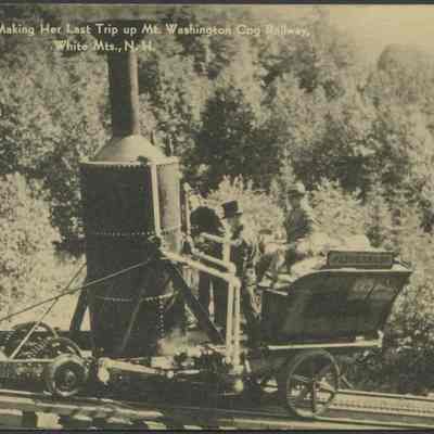 Old Peppersass Making her last trip up Mt. Washington Cog Railway, White Mts., N.H.
