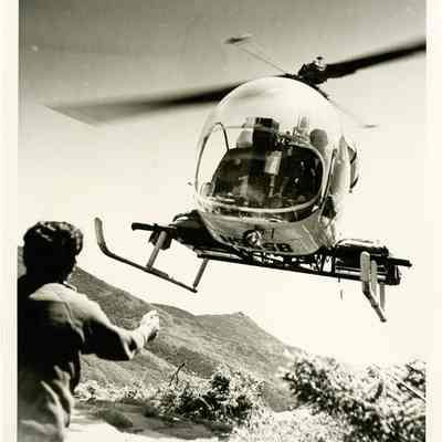 Helicopter on The Old Man of the Mountain