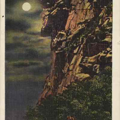 Old Man of the Mountains by moonlight White Mts NH