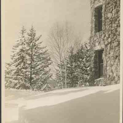 Snowy Scene with Building in View