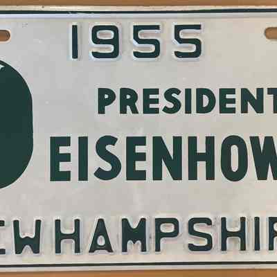 New Hampshire Commemorative License Plate featuring President Eisenhower