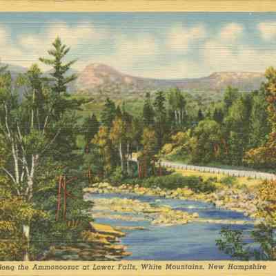 Road along the Ammonoosuc at Lower Falls, White Mountains, NH
