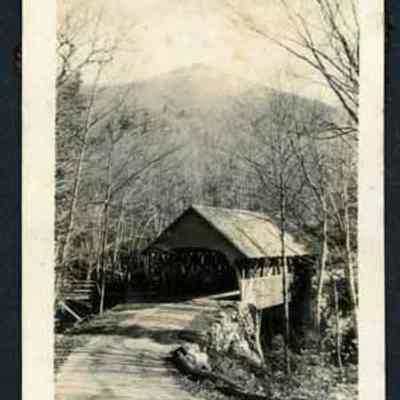Covered Bridge and Mount Liberty, Franconia Notch