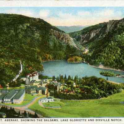 View from Mt. Abenaki, Showing The Balsams, Lake Gloriette and Dixville Notch, N. H.
