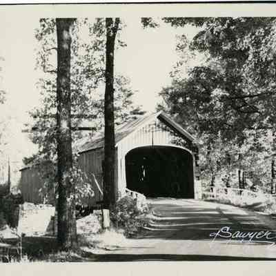 Entrance to a Covered Wooden Bridge