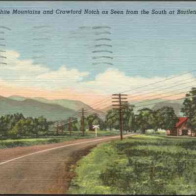 The White Mountains and Crawford Notch as seen from the south at Bartlett NH