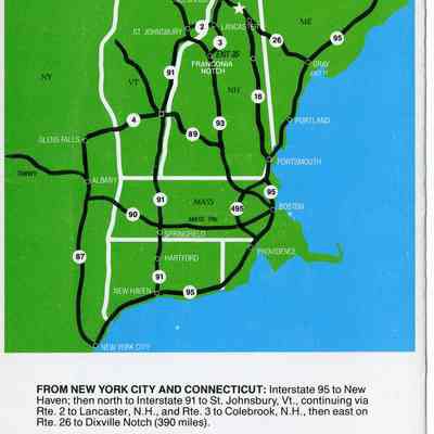 Balsams/Wilderness Cross-country Ski Area Trail Map and Rate Schedule 1987-88