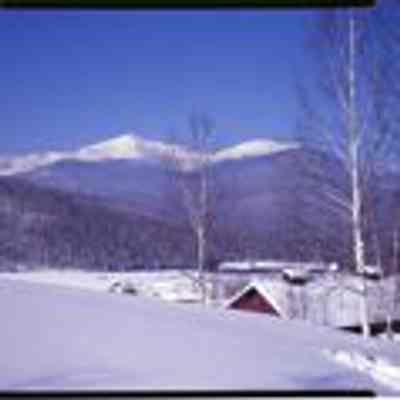 Snow Covered Glen House and Mt. Adams, NH
