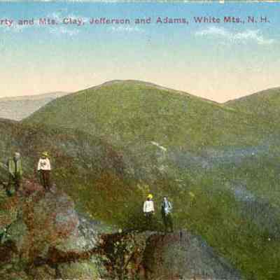 Tramping Party and Mts. Clay, Jefferson and Adams, White Mts., N. H.