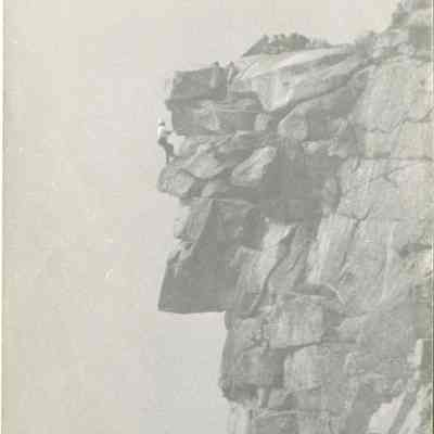Inspecting The Old Man of the Mountain